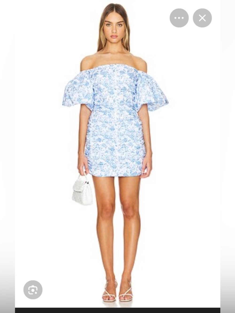 Caroline Constas Toile Floral Strapless Mini Dress